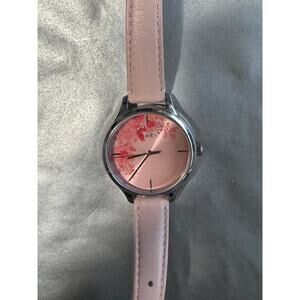 Timex Women’s Pink Floral Dial Watch Genuine Leather Strap 30M Quartz